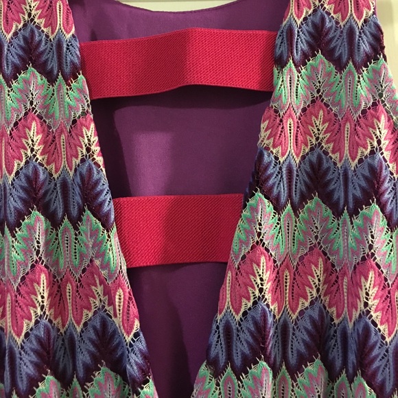 Colourful hi-low dress - Picture 2 of 4